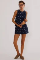 Agentlx Navy Polka Dot Lounge Set