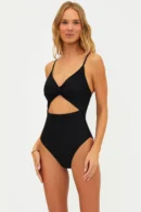 Scalloped Trim High-Waisted Bikini Set