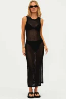 Agentlx Midnight Mesh Maxi Dress