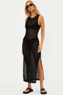 Agentlx Midnight Mesh Maxi Dress