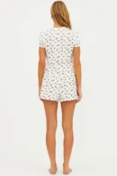Agentlx Cherry Print Ruffle Lounge Set