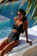 Scalloped Trim High-Waisted Bikini Set