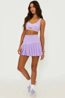 Lilac Pleated Active Skort Set
