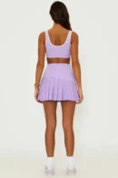 Lilac Pleated Active Skort Set