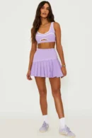 Lilac Pleated Active Skort Set