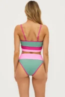 Color Block High-Waist Bikini Set