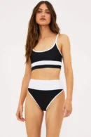 Agentlx Black and White High-Waisted Bikini