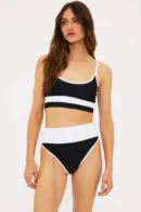 Agentlx Black and White High-Waisted Bikini