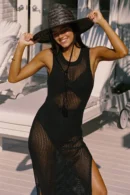 Agentlx Midnight Mesh Maxi Dress