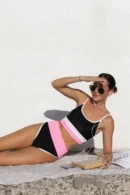 Color Block High-Waisted Sport Bikini Set
