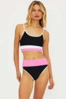 Color Block High-Waisted Sport Bikini Set